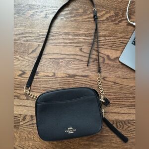Black Leather Crossbody Bag
